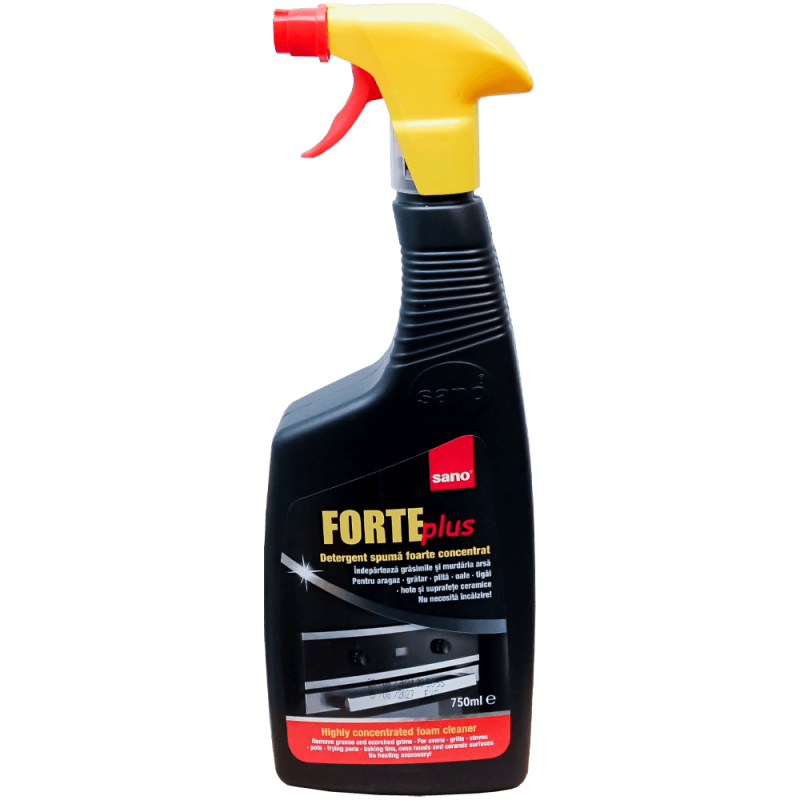 Detergent spumă pentru curățarea aragazului Sano Forte Plus, 750 ml